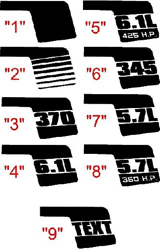 Quarter Panel Hockey Stick Kit for Dodge Charger