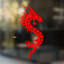 Angry Dragon Tribal Style Universal Vinyl Decal Sticker_2