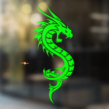 Angry Dragon Tribal Style Universal Vinyl Decal Sticker_3