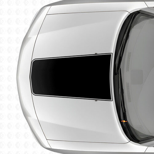 Blackout Outline Wide Stripe Hood Vinyl Decal Sticker for Dodge Charger 2006-2010