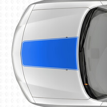 Blackout Outline Wide Stripe Hood Vinyl Decal Sticker for Dodge Charger 2006-2010_2