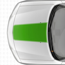 Blackout Outline Wide Stripe Hood Vinyl Decal Sticker for Dodge Charger 2006-2010_3