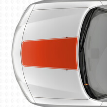 Blackout Outline Wide Stripe Hood Vinyl Decal Sticker for Dodge Charger 2006-2010_4