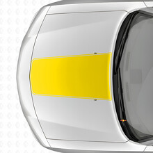 Blackout Outline Wide Stripe Hood Vinyl Decal Sticker for Dodge Charger 2006-2010_5