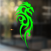 Tribal Style Fire-Dragon Universal Vinyl Decal Sticker_3