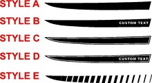 Hood Spear Stripes Vinyl Decals for Ford Mustang 2015-2020 2