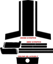 2010 - 2020 Ford Mustang BOSS Hood & Stripe Kit with Trunk Blackout included Vinyl Decals Stickers  2