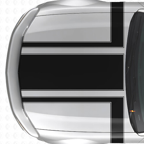 Decorated Hood and Side Stripes Vinyl Decal Kit for Musclecar Musclecarmodel 2005-2009
