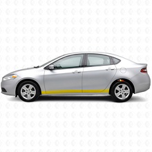Straight Rocker Panel Stripes Vinyl Decal Kit for Dodge Dart 2013+_5