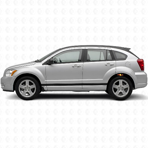 Straight Outline Side Stripes Vinyl Decal Kit for Dodge Caliber 2007+_1