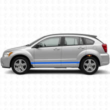 Straight Outline Side Stripes Vinyl Decal Kit for Dodge Caliber 2007+_2