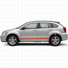 Straight Outline Side Stripes Vinyl Decal Kit for Dodge Caliber 2007+_4