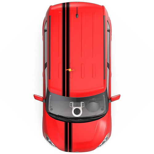 Offset Style Rally Stripe Kit design for 2009 & Up KIA Soul