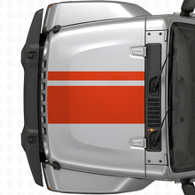 Dual Different Widths Hood Stripes Vinyl Decal for Jeep Wrangler 2007+_4