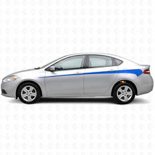 Decorated Side Stripes Vinyl Decal Kit for Dodge Dart 2013+_2