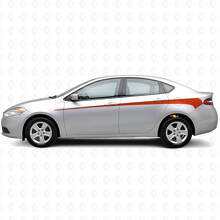 Decorated Side Stripes Vinyl Decal Kit for Dodge Dart 2013+_4