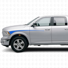 Outline Stripes Front Fender & Door Vinyl Decal Kit for Dodge Ram 2009+_2
