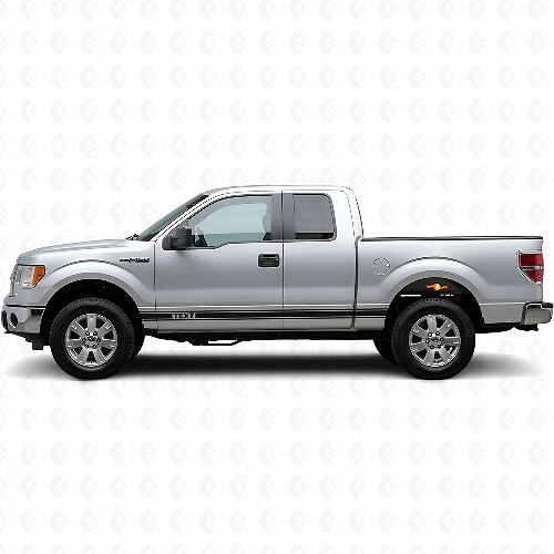 Custom Outline Stripes Rocker Panel Vinyl Decals Kit for Musclecar truck 2009-20_1