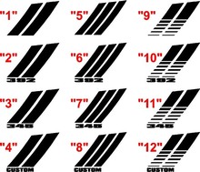 2011 & Up Dodge Durango Hood to Fender Sticker Decal Kit 3