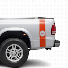 Sport Retro Style Rear Side Stripes Vinyl Decal Kit for Dodge Dakota 1997+_4