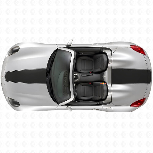 Racing Hood and Trunk Stripes Vinyl Decal Set for Pontiac Solstice 2007+