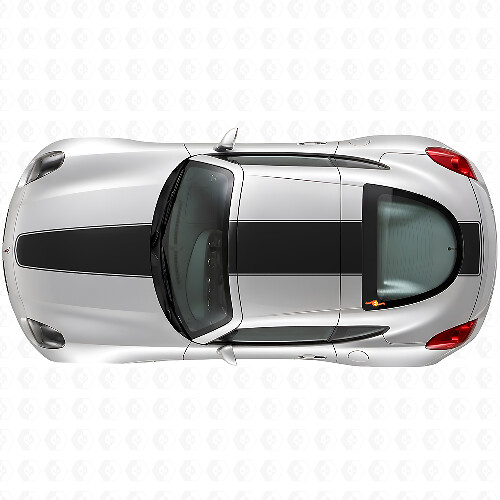 Blackout Over the Car Stripes Vinyl Decal Kit for Pontiac Solstice Coupe 2009 