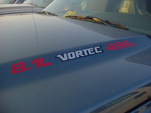 8.1L Vortec 496ci Hood Vinyl Decal for Chevrolet Silverado GMC Sierra