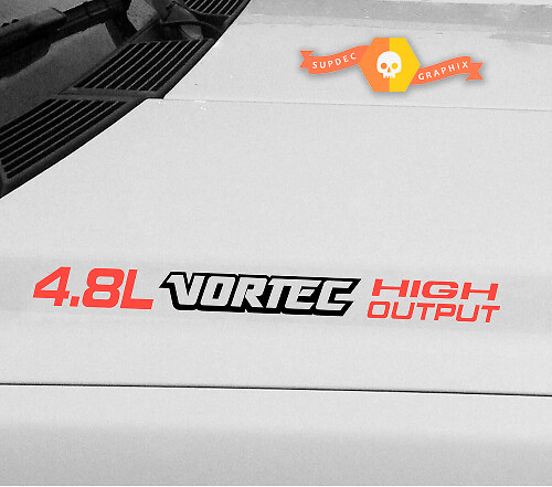 4.8L Vortec High Output three colored Hood Stickers Decals Fits Chevrolet Silverado Colorado GMC Sierra Canyon Trucks