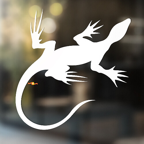 Gecko Lizard Vinyl Art Wall  Window Bathroom Sticker Decal #2
