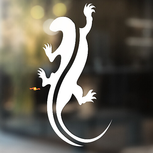 Gecko Lizard Vinyl Art Wall  Window Bathroom Sticker Decal #3_1