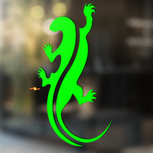 Gecko Lizard Vinyl Art Wall  Window Bathroom Sticker Decal #3_2