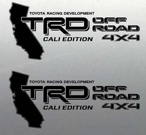 Trd off road decal sticker 4x4 California Edition Tundra Tacoma Toyota Sport