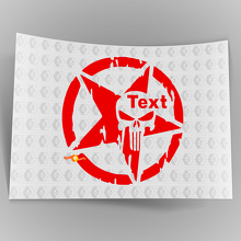 Star Military Punisher Off Road Skull UV Resistant Sticker Decal #5_2