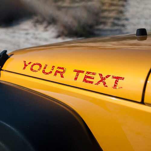 Distressed Rubicon Hood Stickers Decals for Jeep Wrangler