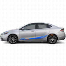 Datr Lower Strobe Side Stripes Vinyl Decal Kit for Dodge Dart 2013-2016_2