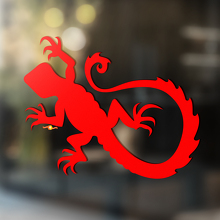 Gecko Lizard Vinyl Art Wall  Window Bathroom Sticker Decal #6_4