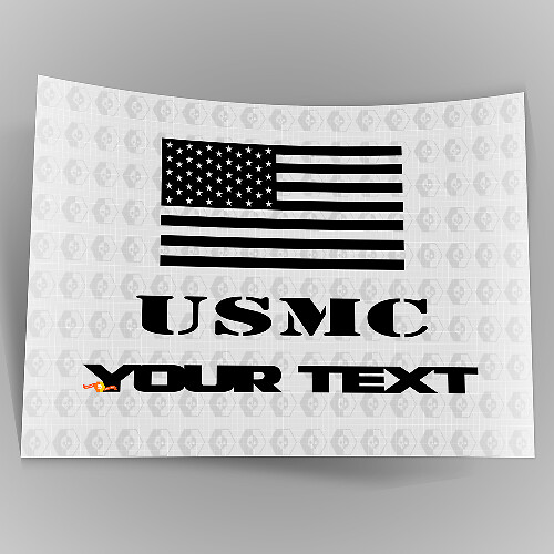 Fender American Flag Reversed Charging USMC Sticker Decal for Jeep Wrangler