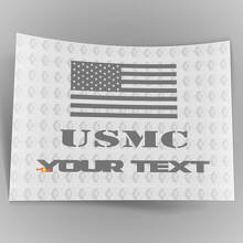 Fender American Flag Reversed Charging USMC Sticker Decal for Jeep Wrangler 2