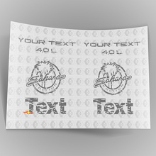 Sahara Fender Logos Distressed Sticker Decal for Jeep Wrangler 4.0 TJ 2