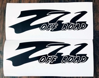 Z71 Off Road Body Tailgate Fender Decals 2PC Set Body Window Sticker Vinyl For Silverado Tahoe GMC Sierra c3