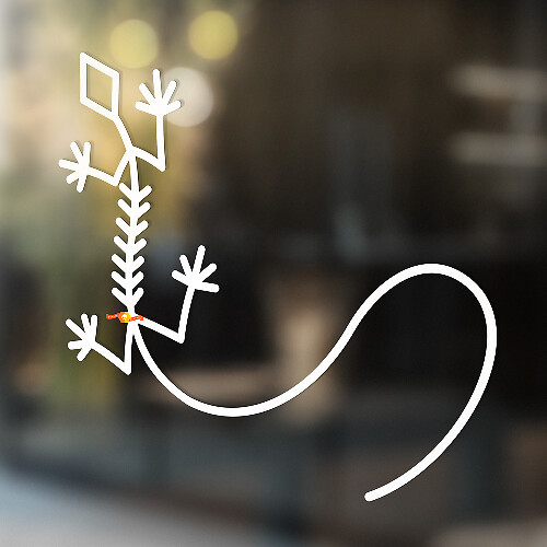 Gecko Lizard Vinyl Art Wall  Window Bathroom Sticker Decal #10_1