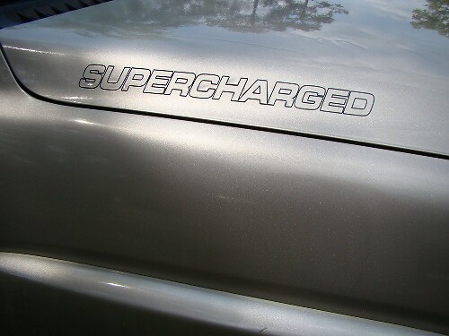 SUPERCHARGED Hood & Fender Vinyl Decals Pair