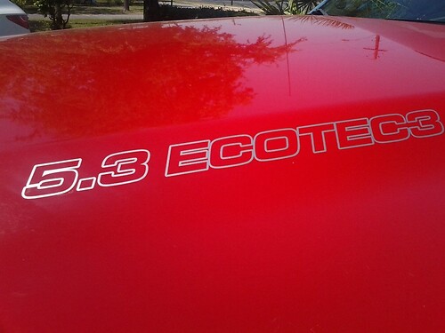 5.3L ECOTEC3 Hood Stickers Decals - Chevrolet