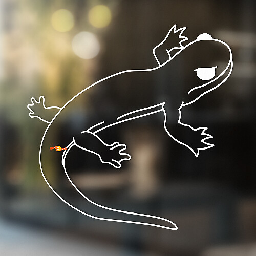 Gecko Lizard Vinyl Art Wall  Window Bathroom Sticker Decal #13_1