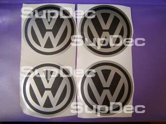 VW  WHEEL CENTER CAP 4 DECALS