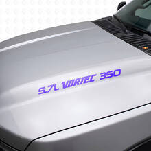 5.7L Vortec 350 Hood Vinyl Decal Set for Chevy 1988-99 C/K Trucks_2