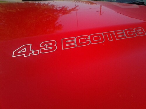 4.3L ECOTEC3 Hood Stickers Decals - Chevrolet