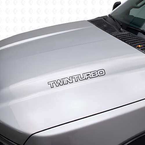 Twin Turbo Vinyl Hood Decal Stickers for Chevy Truck