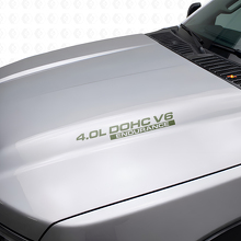 4.0L DOHC V6 Endurance Hood Vinyl Decals Set for Nissan Xterra Titan_3