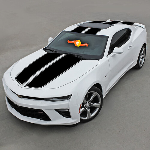 Chevrolet Camaro 2016-2018 Top Rally Sport Stripes W/ Roof